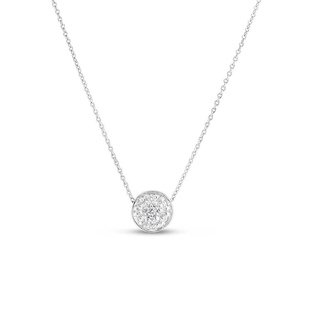 18K WHITE GOLD TINY TREASURES ROUND DIAMOND NECKLACE