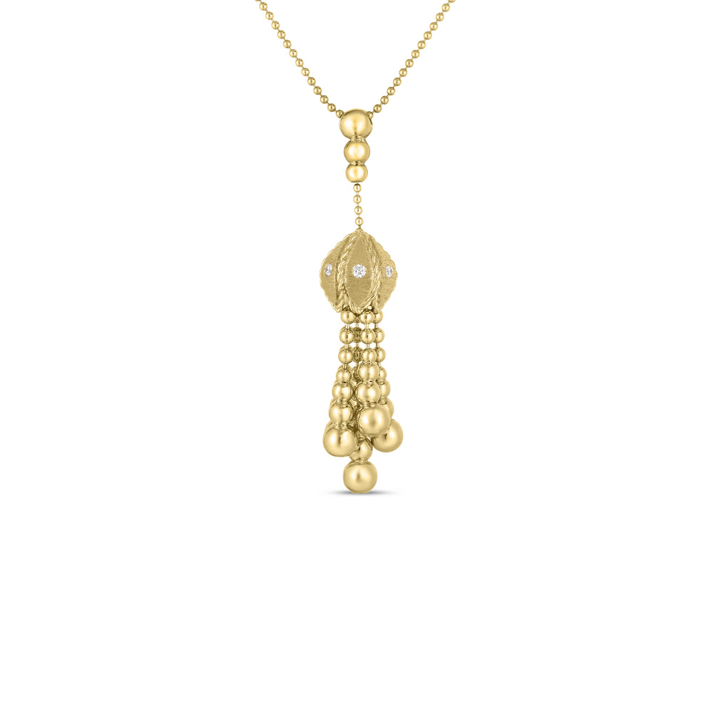 18K Y DIA PRINCESS TASSEL NECKLACE