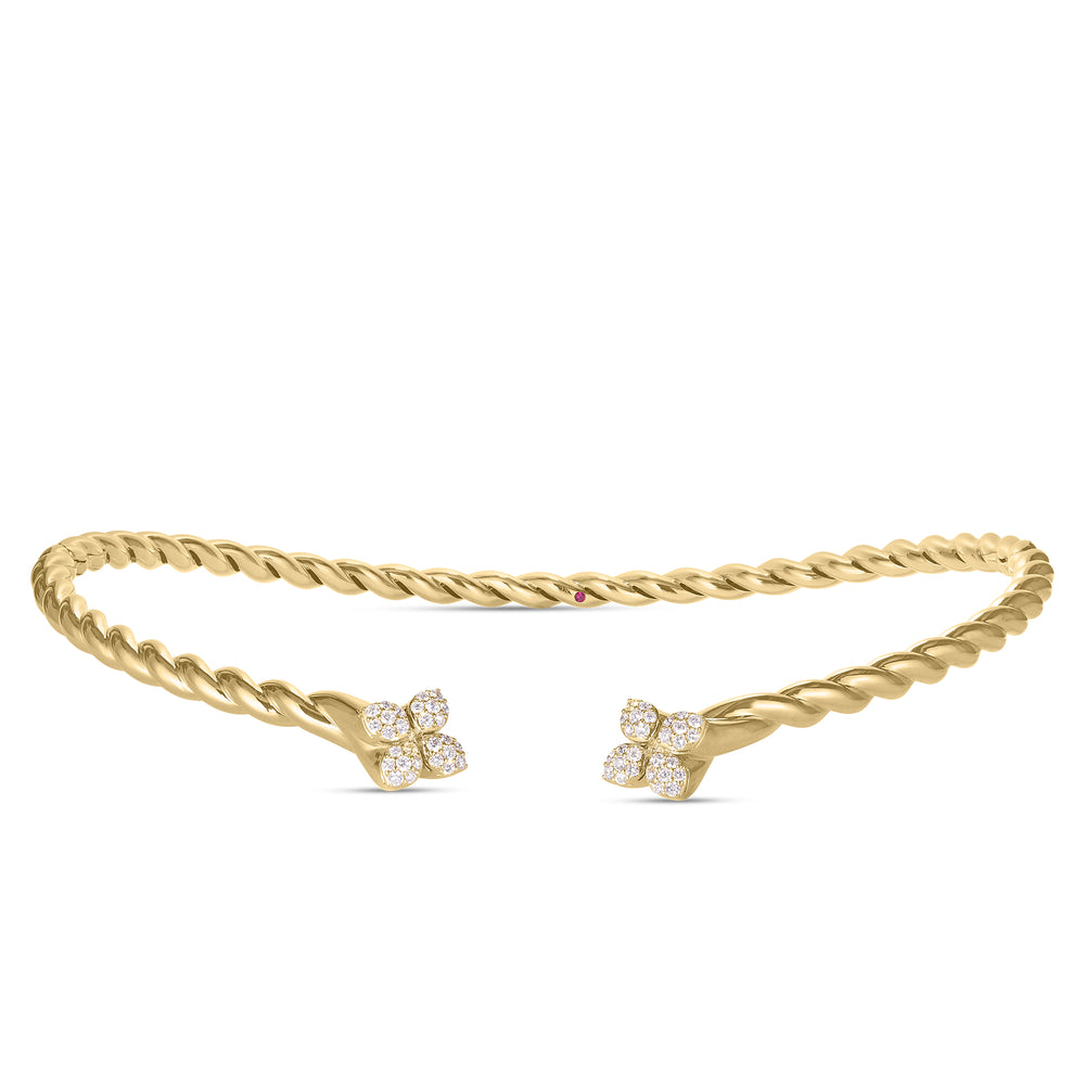 18K YELLOW GOLD LOVE IN VERONA DIAMOND TWIST COLLAR NECKLACE