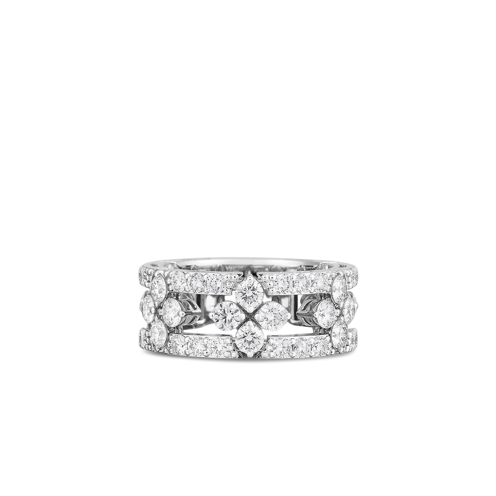 18K WHITE GOLD LOVE IN VERONA DIAMOND OPEN FRAME PAVE RING