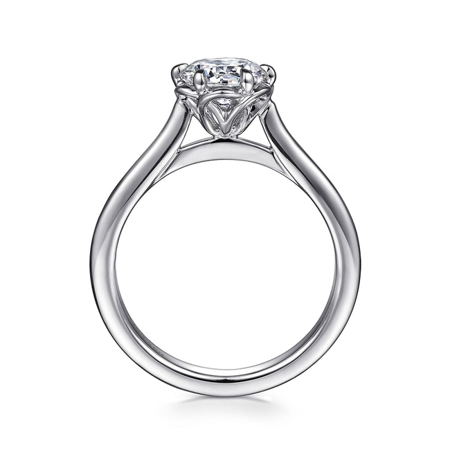 14K White Gold Round Diamond Engagement Ring