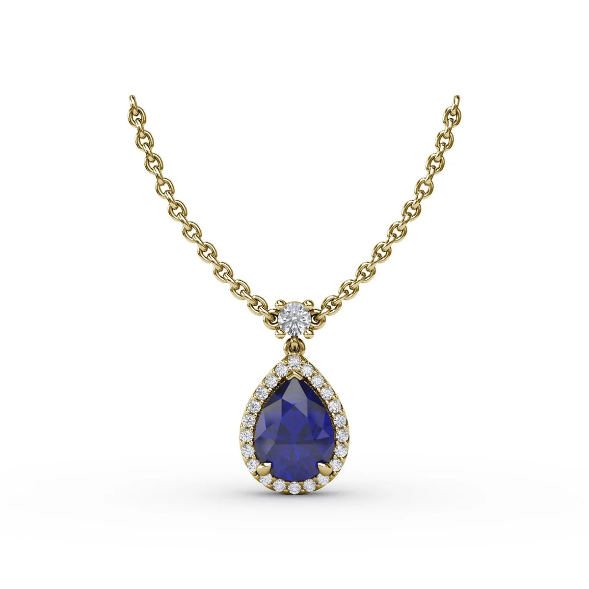 Sapphire and Teardrop Necklace