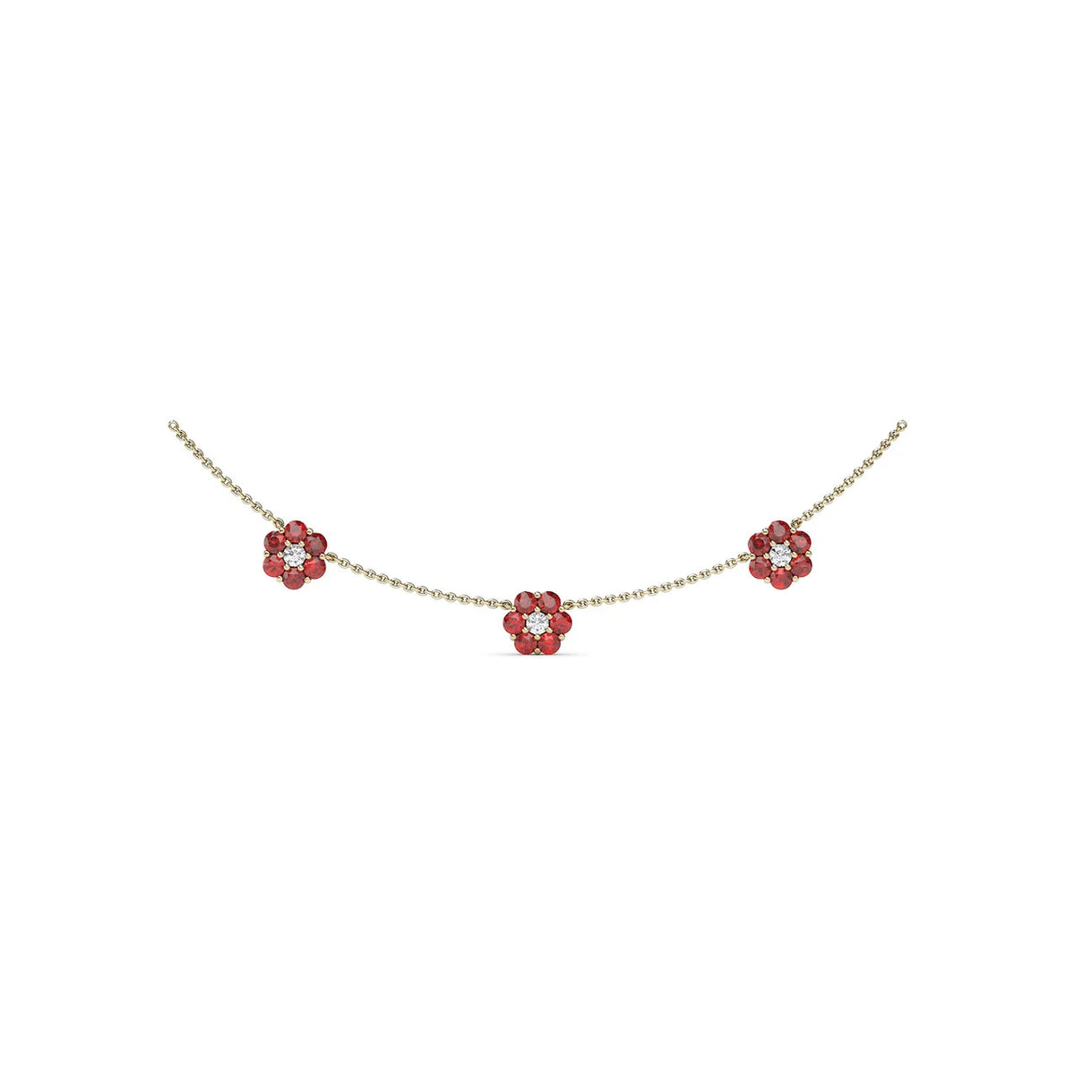 Magnolia Ruby and Necklace