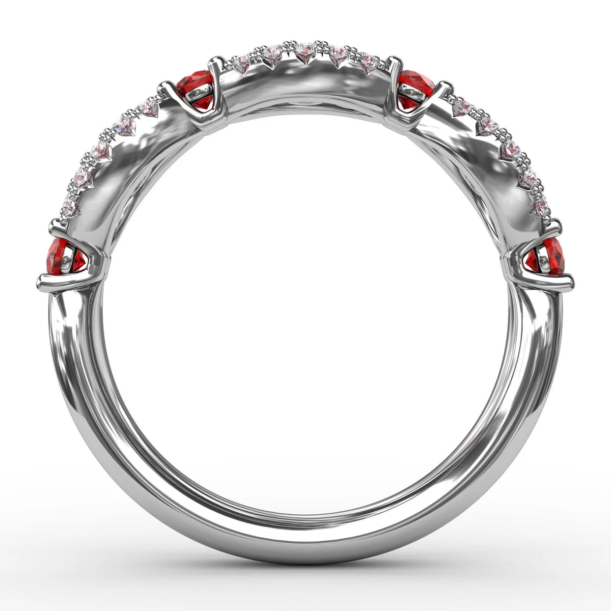 Ruby and Scalloped Ring