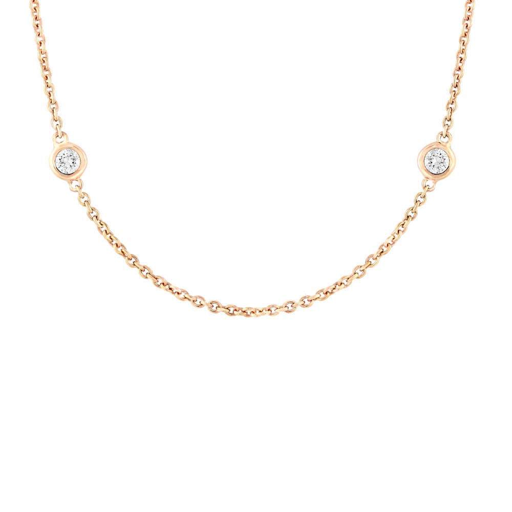 0.28Ct 14K Y/G 18" Diamonds By The Yard Chain