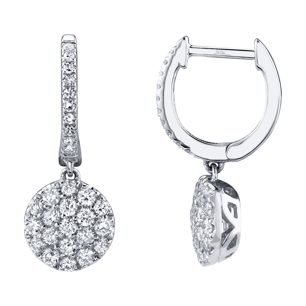 0.50Ct 14K W/G Diamond Pave Earring