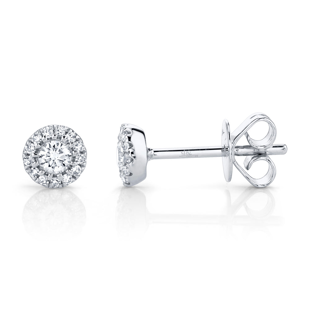 0.24Ct 14K W/G Diamond Stud Earring