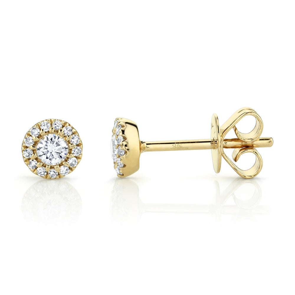 0.24Ct 14K Y/G Diamond Stud Earring