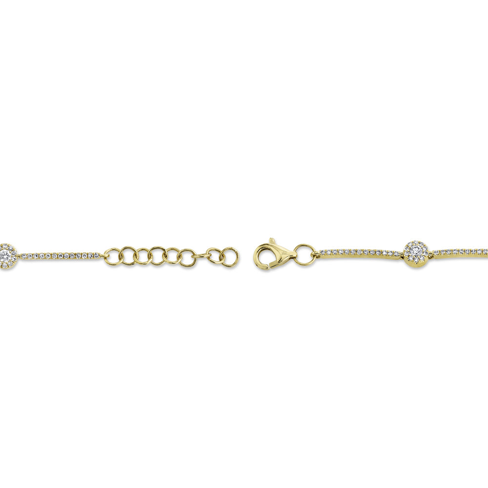 0.88Ct 14K Y/G Diamond Bracelet