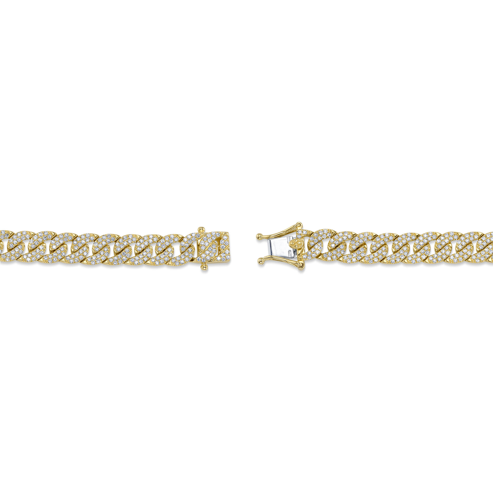 1.69Ct 14K Y/G Diamond Pave Link Bracelet