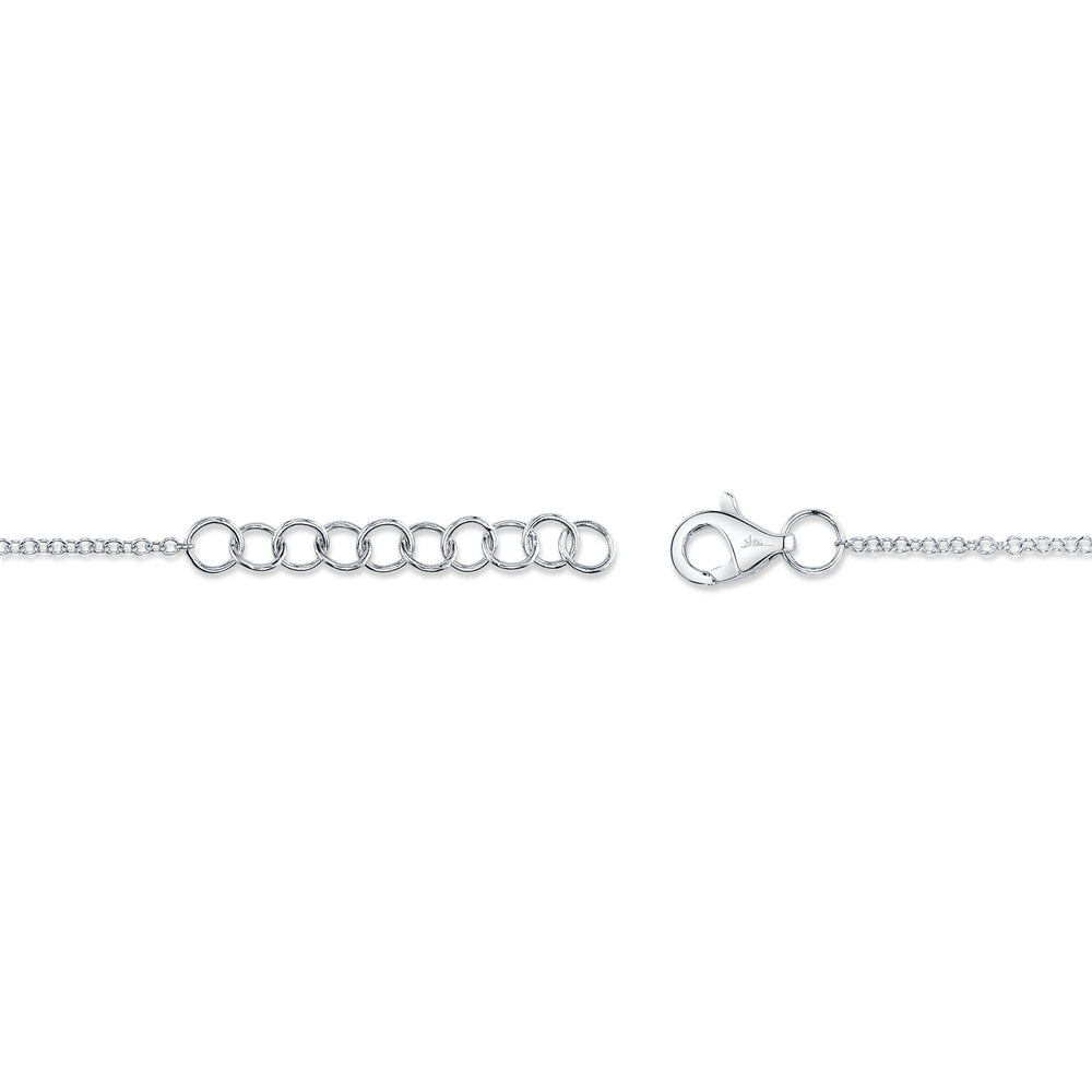 0.05Ct 14K W/G Diamond Pave Heart Bracelet