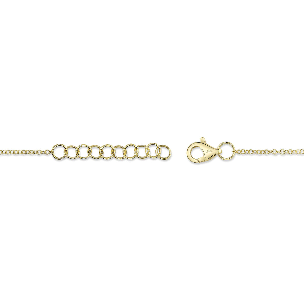 0.05Ct 14K Y/G Diamond Pave Heart Bracelet