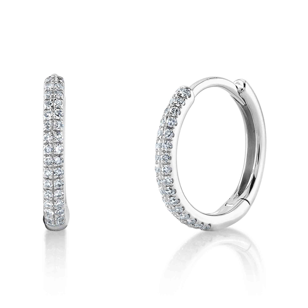 0.15Ct 14K W/G Diamond Huggie Earring