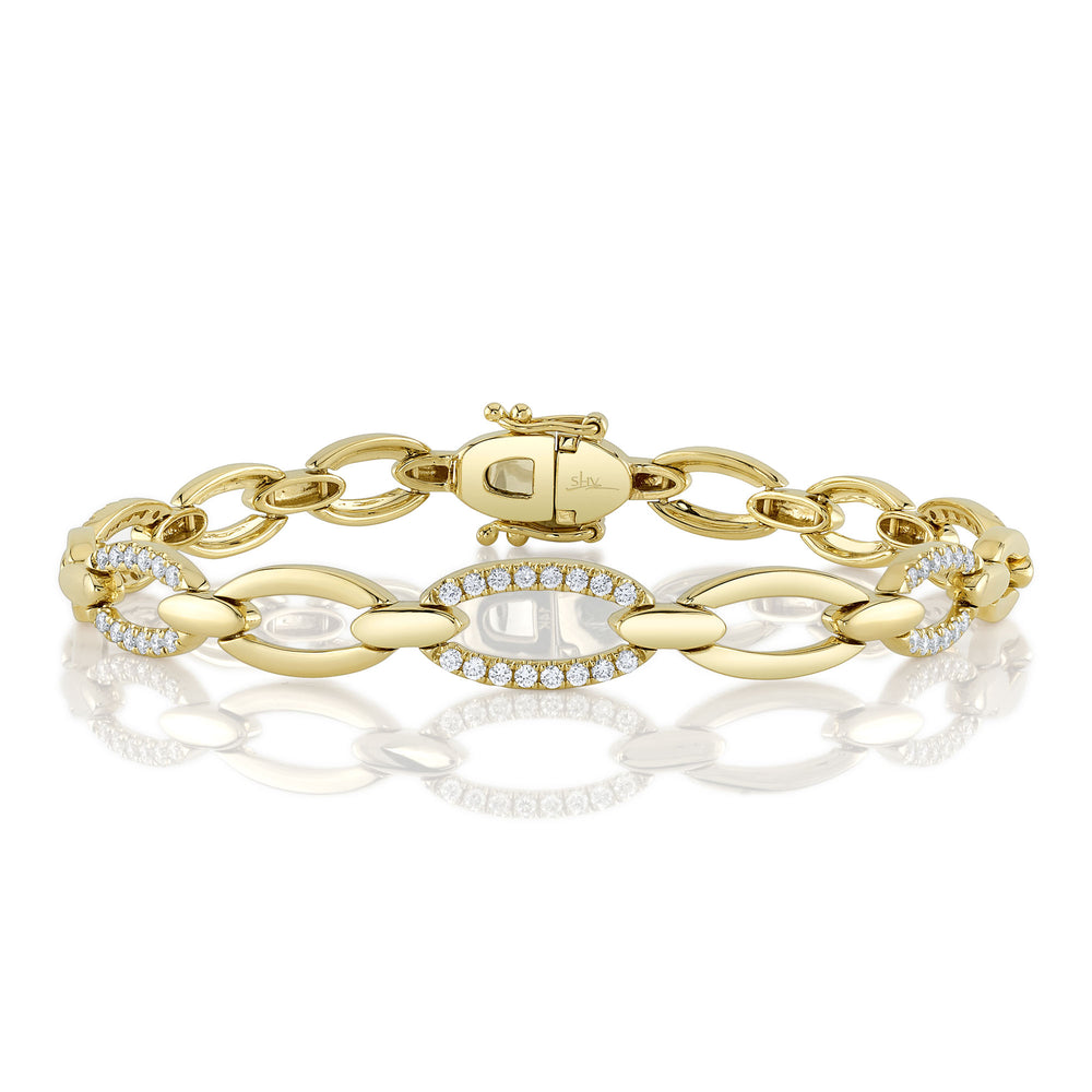 0.74Ct 14K Y/G Diamond Link Bracelet