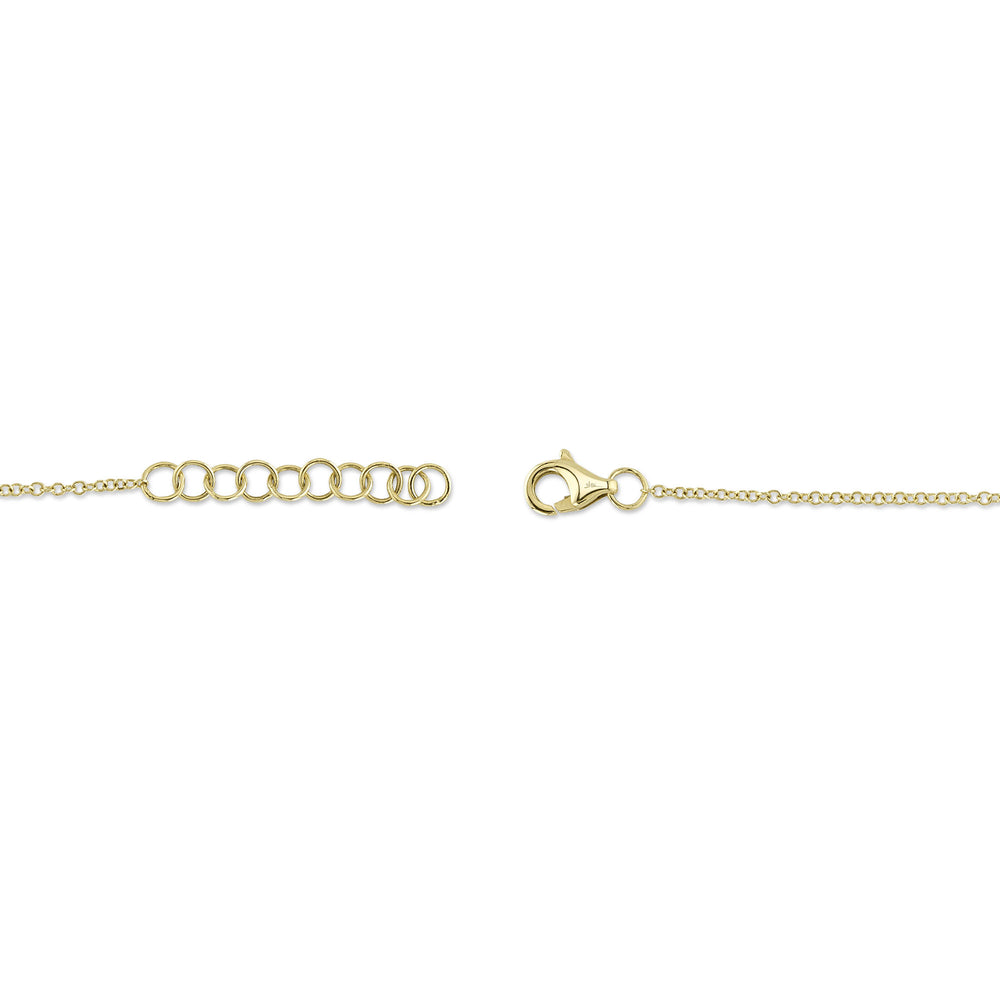0.07Ct Diamond & 0.40Ct Mother Of Pearl 14K Y/G Clover Bracelet