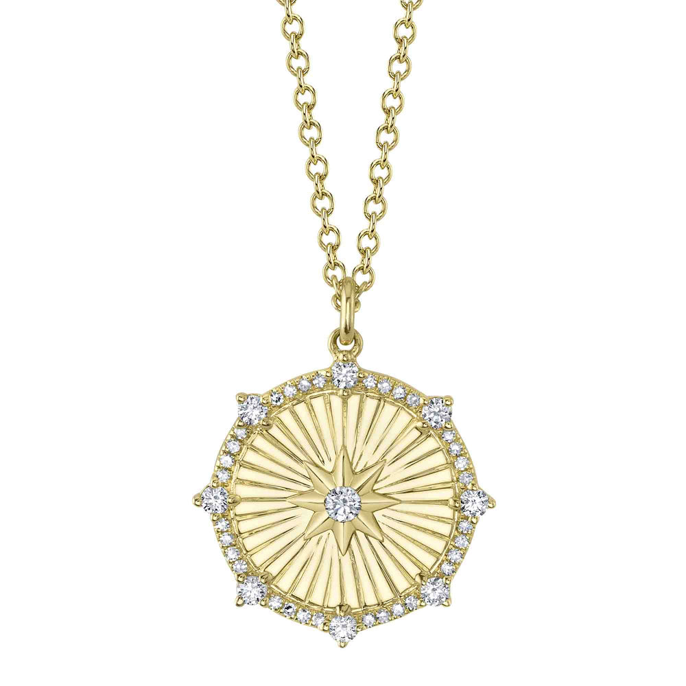 0.30Ct 14K Y/G Diamond Star Necklace