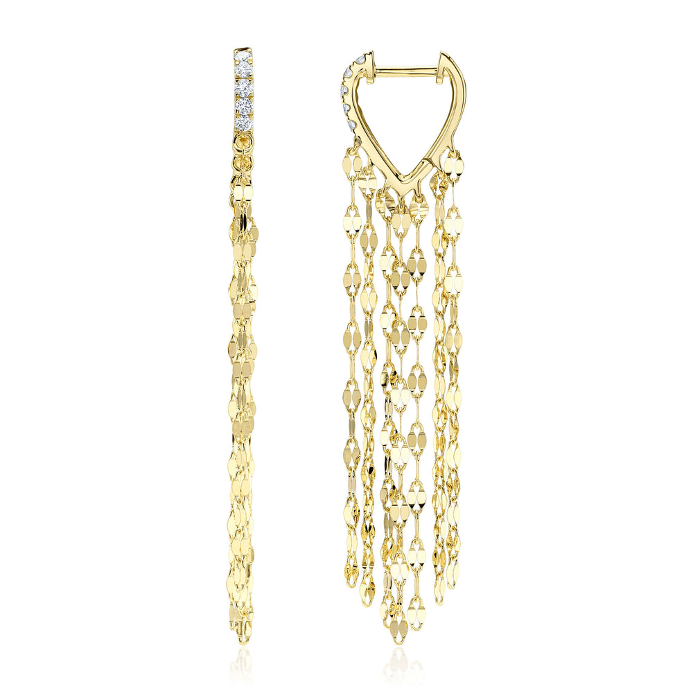 0.13Ct 14K Y/G Diamond Fringe Earring