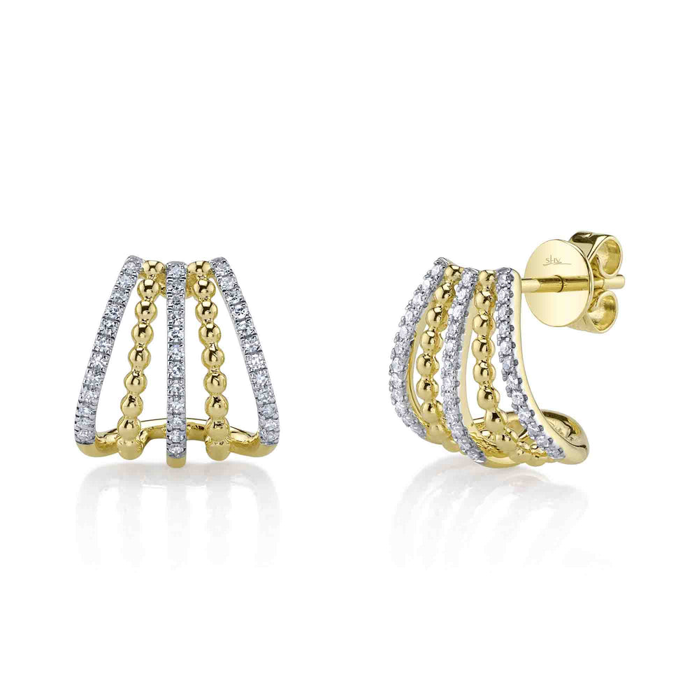 0.18Ct 14K Y/G Diamond Earring