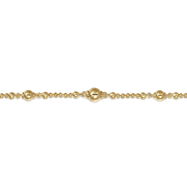14K Yellow Gold Bujukan Beads Bracelet