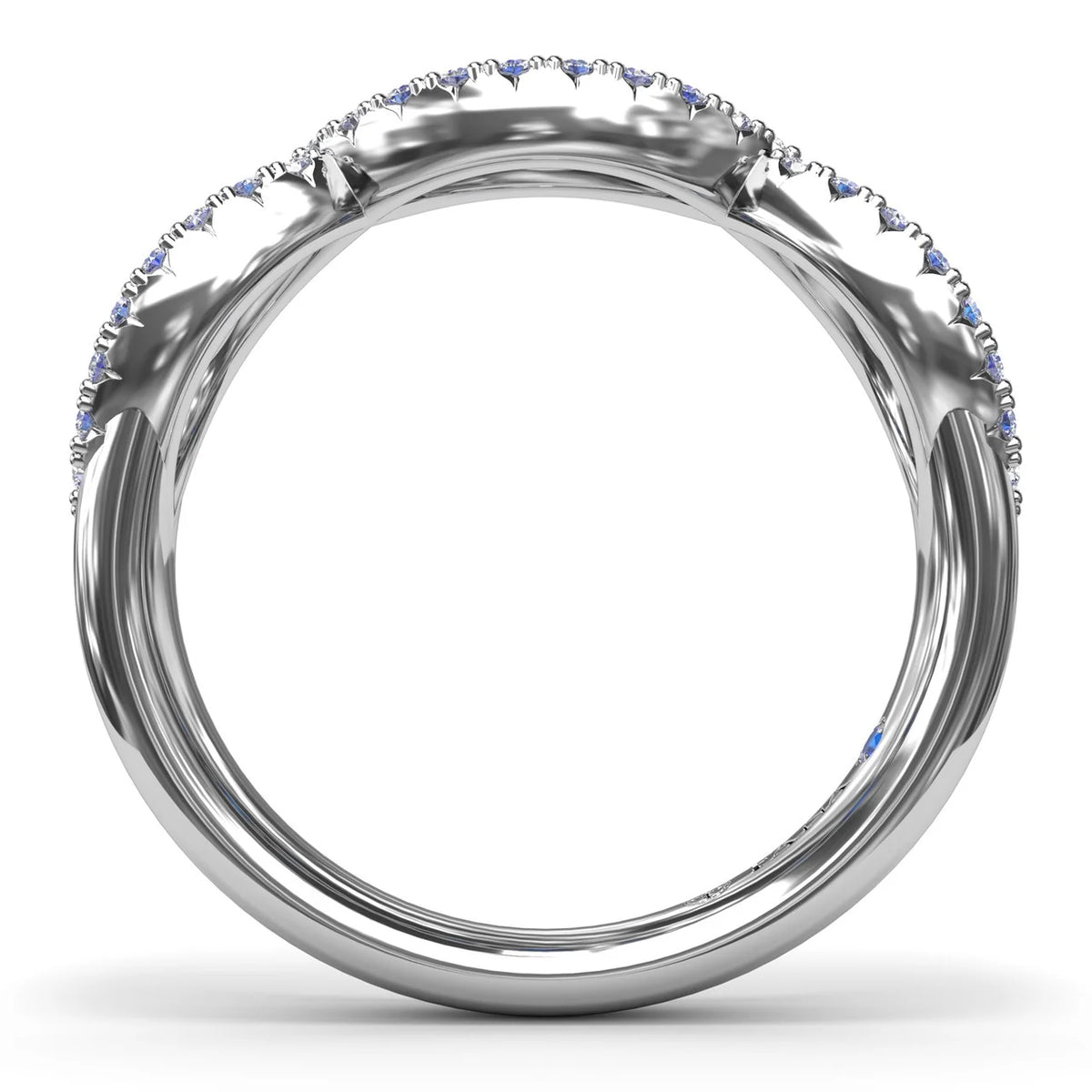 Crossover Sapphire and Wedding Band