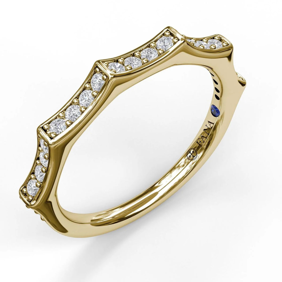 Scalloped Profile Bead and Channel Set Band
