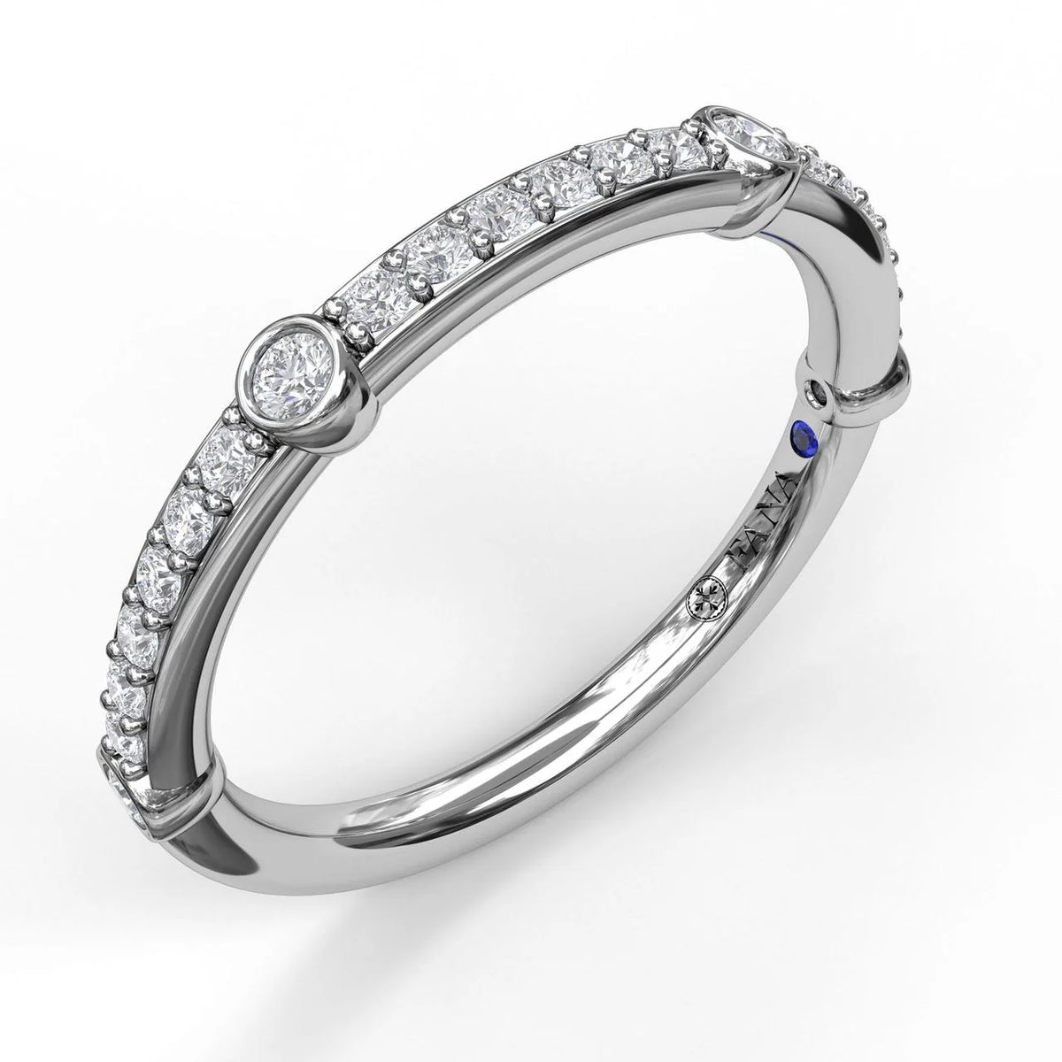 Bead Set Band with Bezel Stations
