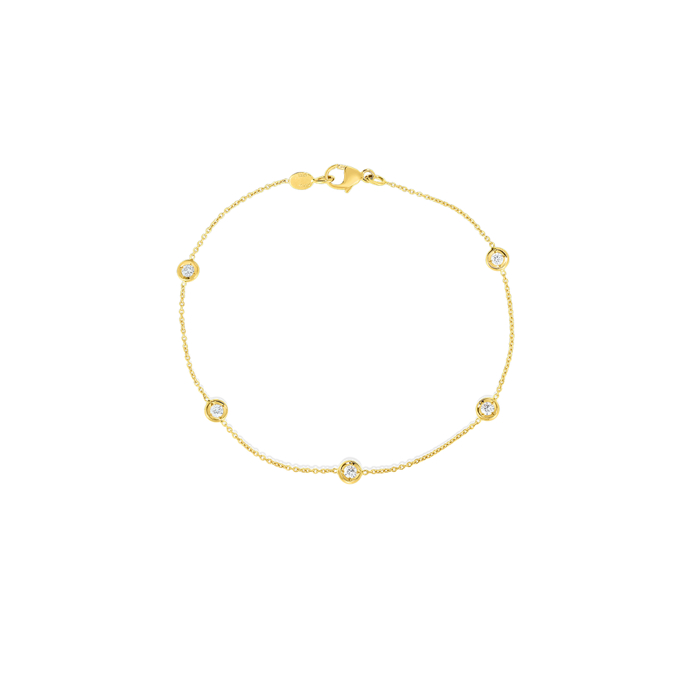 18K GOLD DIAMONDS BY THE INCH FIVE STATION BRACELET - 18K Rose Gold