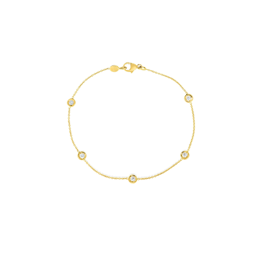 18K GOLD DIAMONDS BY THE INCH FIVE STATION BRACELET - 18K Rose Gold