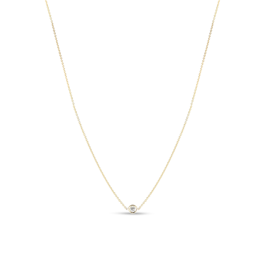 18K YELLOW GOLD DIAMONDS BY THE INCH SINGLE STATION NECKLACE