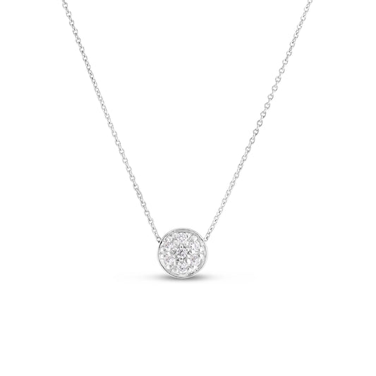 18K WHITE GOLD TINY TREASURES ROUND DIAMOND NECKLACE