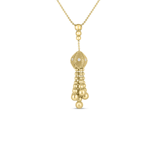 18K Y DIA PRINCESS TASSEL NECKLACE