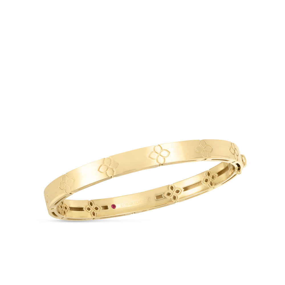 18K YELLOW GOLD LOVE IN VERONA MEDIUM WIDTH BANGLE