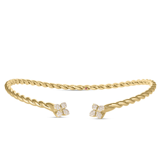 18K YELLOW GOLD LOVE IN VERONA DIAMOND TWIST COLLAR NECKLACE
