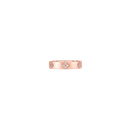 18K GOLD LOVE IN VERONA NARROW DIAMOND ACCENT RING - 18K Rose Gold