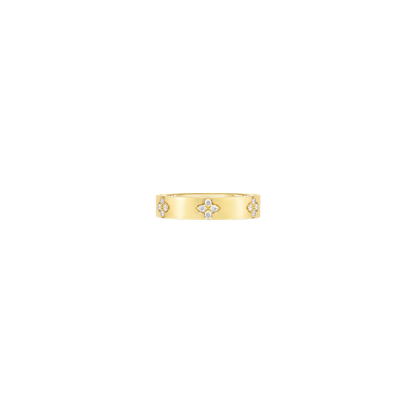 18K GOLD LOVE IN VERONA NARROW DIAMOND ACCENT RING - 18K Yellow Gold