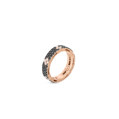 18K ROSE GOLD LOVE IN VERONA BLACK AND WHITE DIAMOND RING