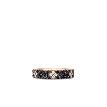 18K ROSE GOLD LOVE IN VERONA BLACK AND WHITE DIAMOND RING
