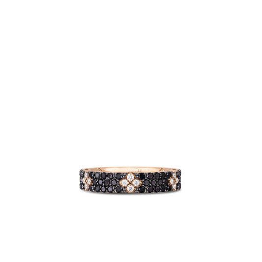 18K ROSE GOLD LOVE IN VERONA BLACK AND WHITE DIAMOND RING