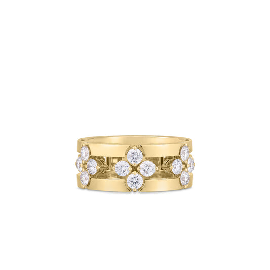 18K YELLOW GOLD LOVE IN VERONA DIAMOND OPEN FRAME RING