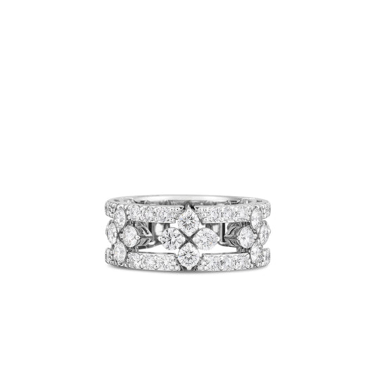 18K WHITE GOLD LOVE IN VERONA DIAMOND OPEN FRAME PAVE RING