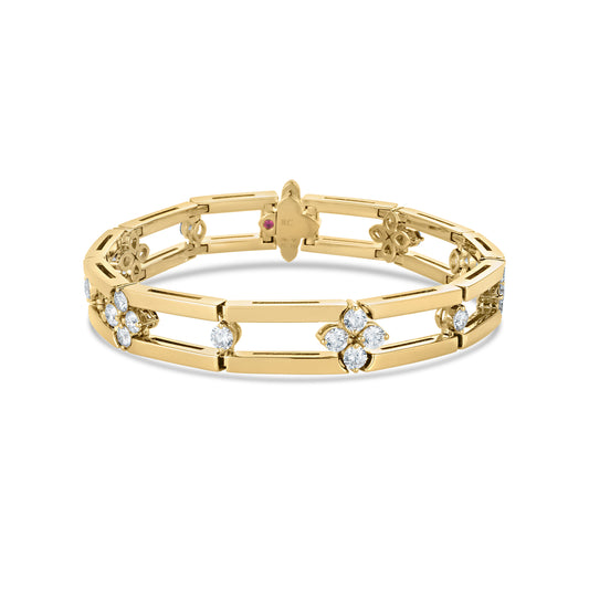 18K YELLOW GOLD LOVE IN VERONA OPEN FRAME DIAMOND COLLAR BRACELET