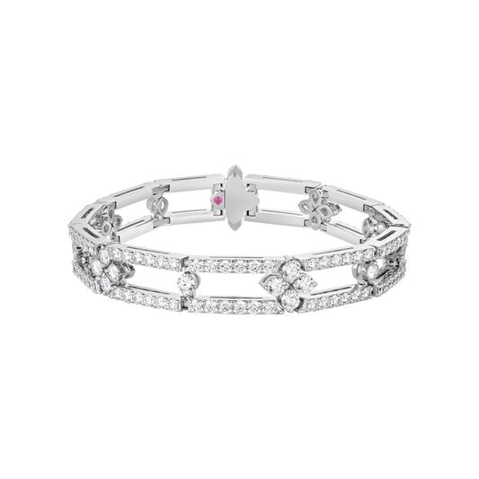 18K WHITE GOLD LOVE IN VERONA OPEN FRAME PAVE DIAMOND BRACELET