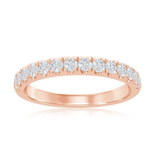 14K Rose Gold Pavé Diamond Band