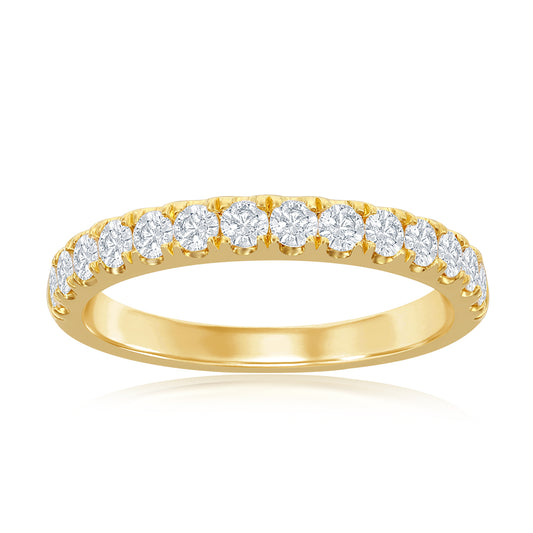 14K Yellow Gold Pavé Diamond Band