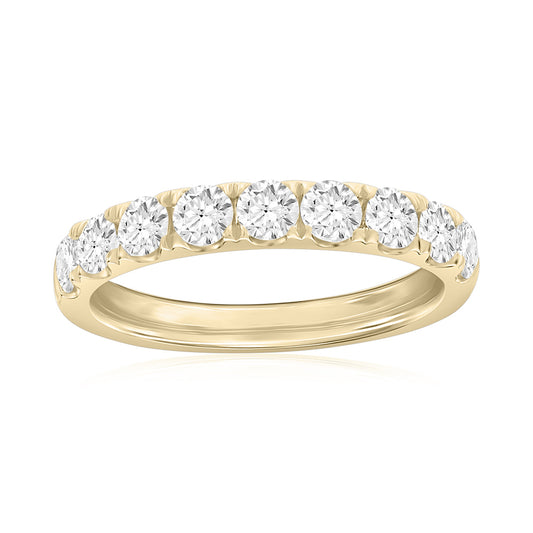 14K Yellow Gold Pavé Diamond Band