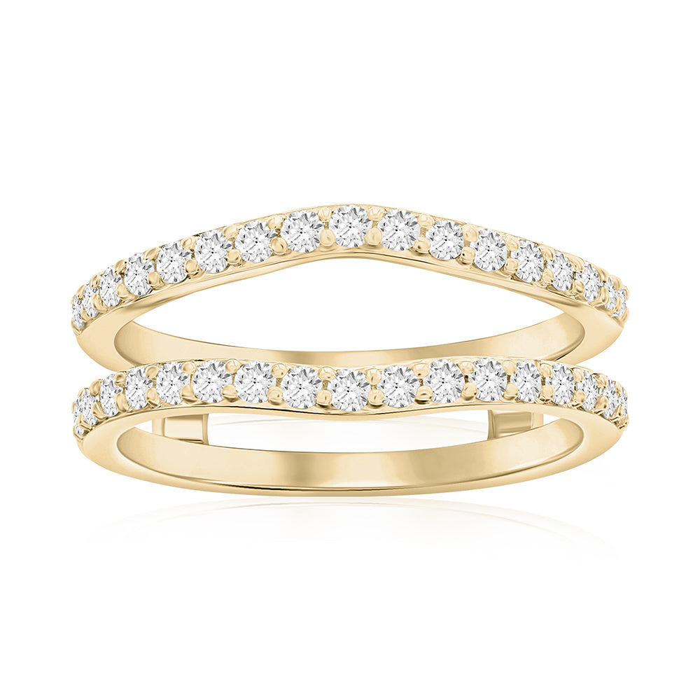 14K Yellow Gold Diamond Ring Insert