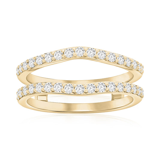 14K Yellow Gold Diamond Ring Insert