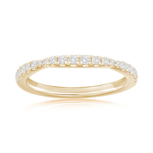 14K Yellow Gold Graduated Diamond Band