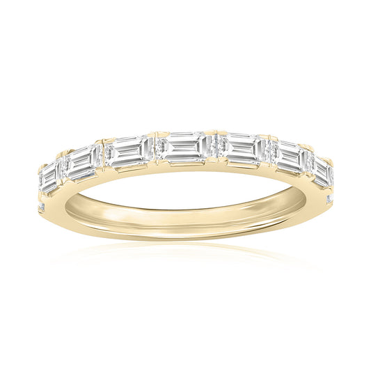 14K Yellow Gold Baguette Diamond Band