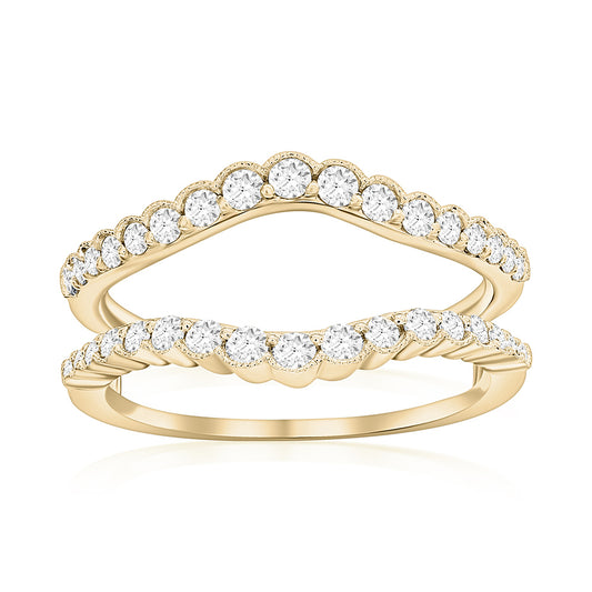 14K Yellow Gold Diamond Ring Insert